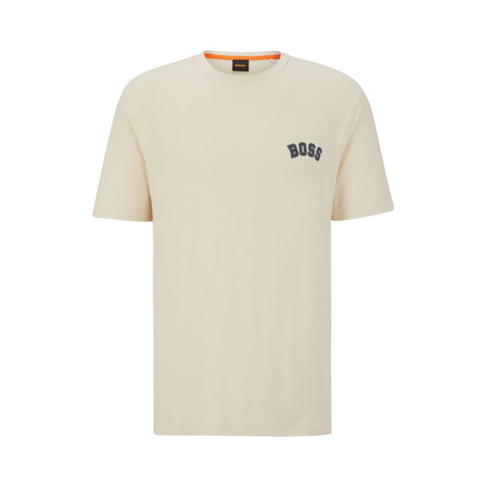 BOSS - BOSS x AJBXNG relaxed-fit logo-print T-shirt with monogram jacquard