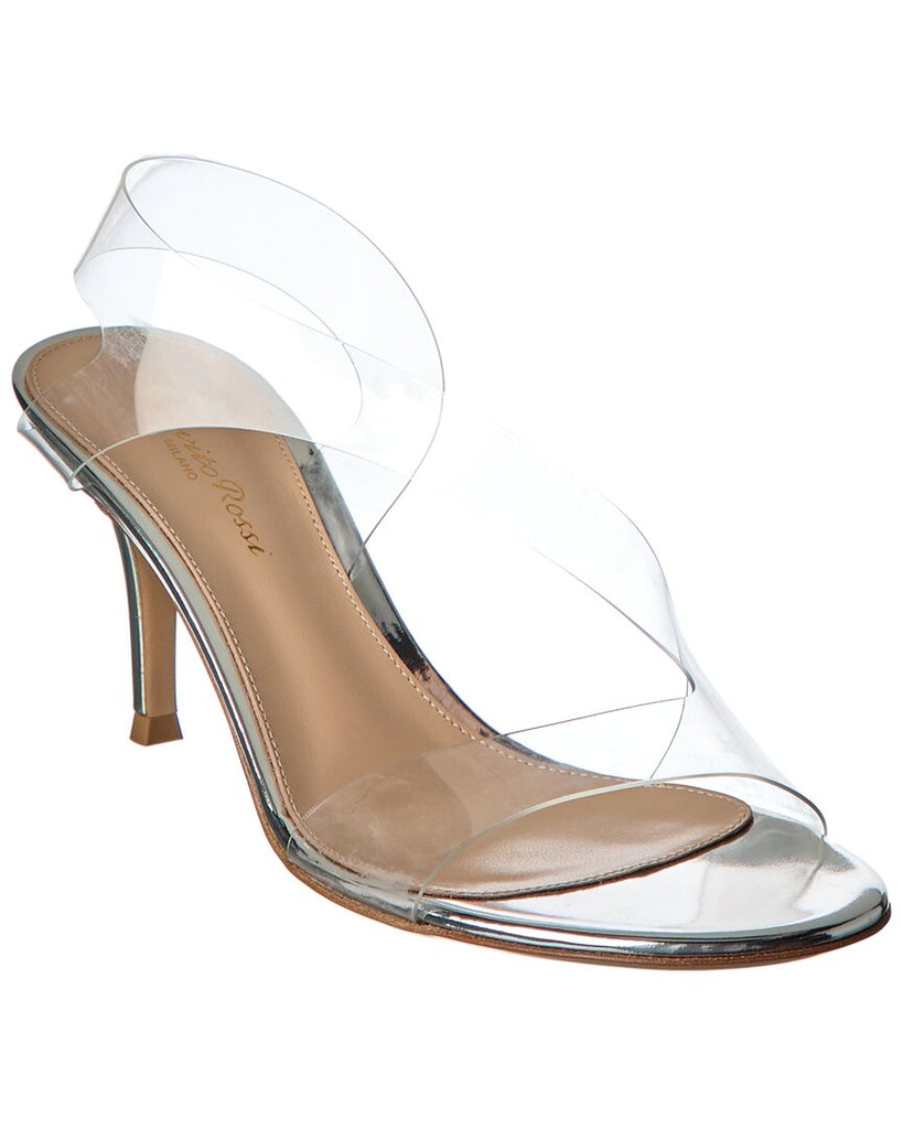 Gianvito Rossi Metropolis 70 Vinyl & Leather Sandal | Shop Premium