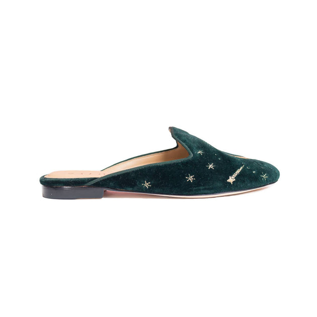 HOUSE OF ZALO Celestial Mule In Emerald | Shop Premium Outlets
