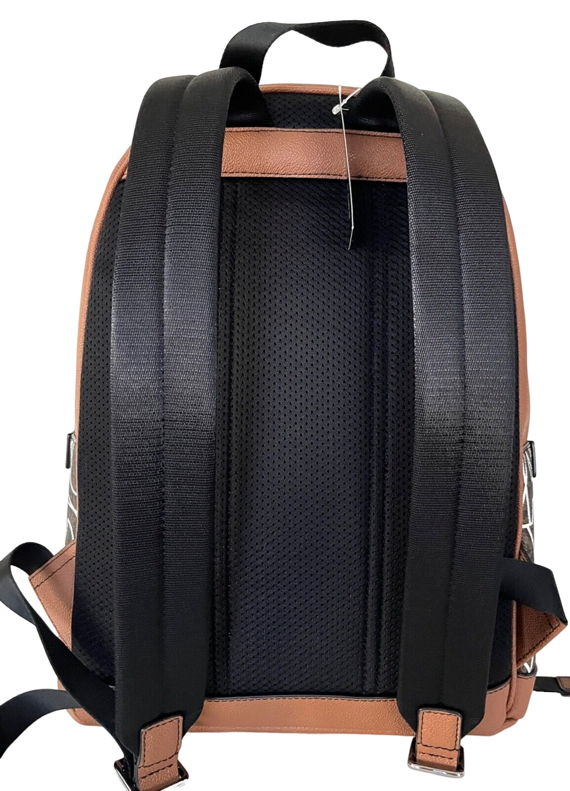 Michael Kors Men's Cooper Large Black Signature PVC Leather Multi Pocket  Backpack Bag 