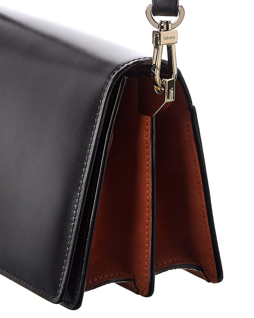 Valextra Swing Small Leather & Suede Shoulder Bag | Shop Premium Outlets