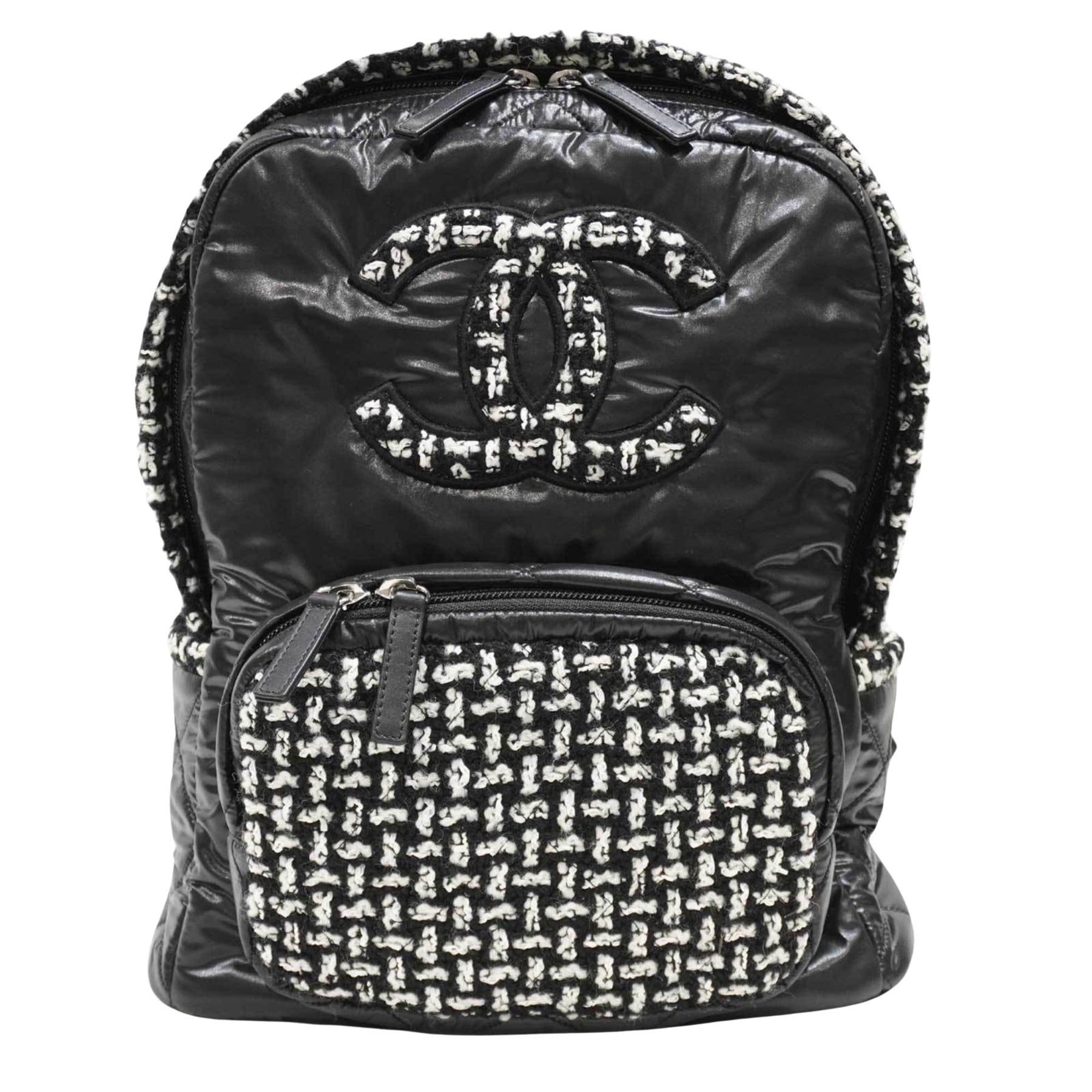 Chanel Synthetic Backpack Bag (Pre-Owned) - Black