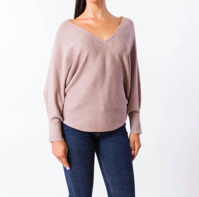 KERISMA Ryu V Sweater Neck In Taupe | Shop Premium Outlets