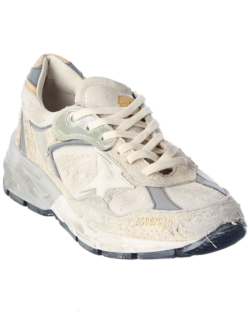 Golden Goose Running Dad Sneaker Leather Pink Suede Mesh 100% Authentic