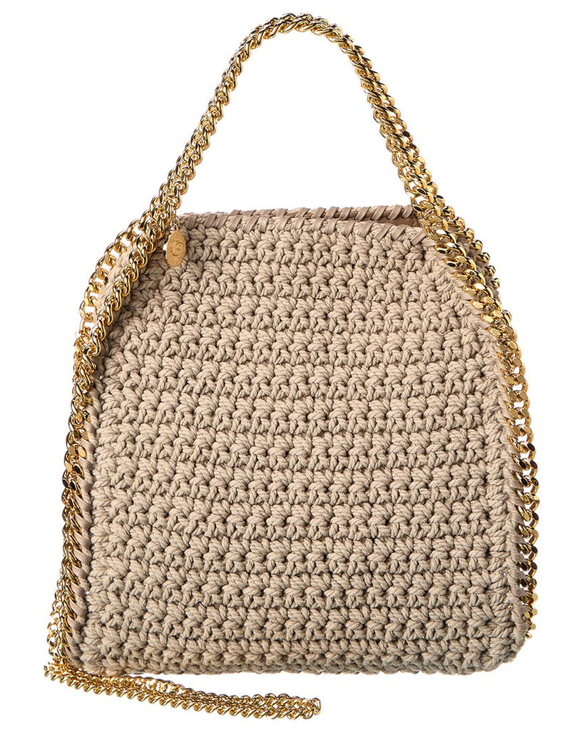 Women Denim Falabella Mini Crochet Tote