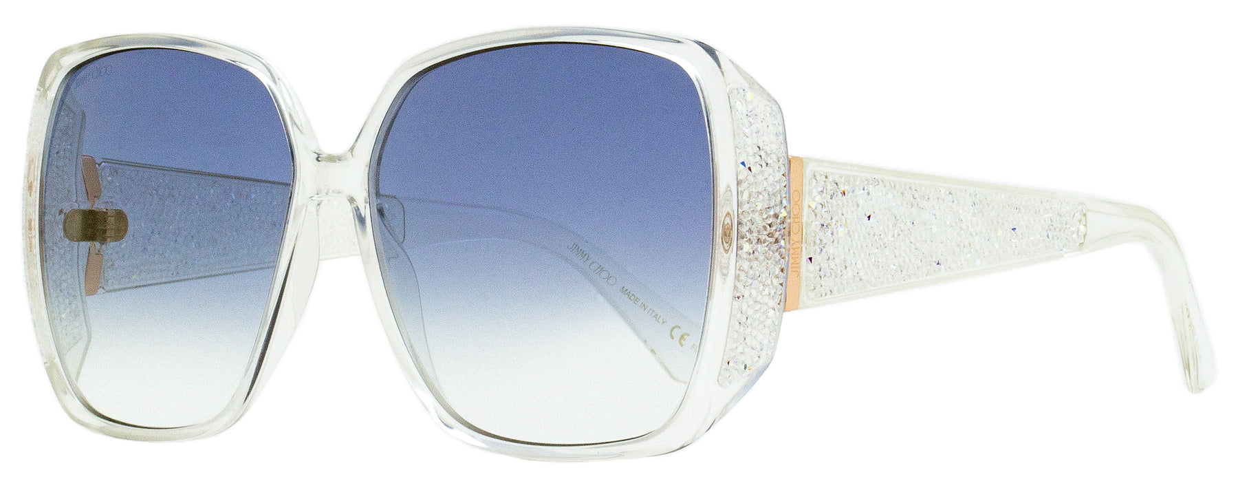 Jimmy Choo Women's Square Glitter Sunglasses Cloe 9001v Crystal 62mm