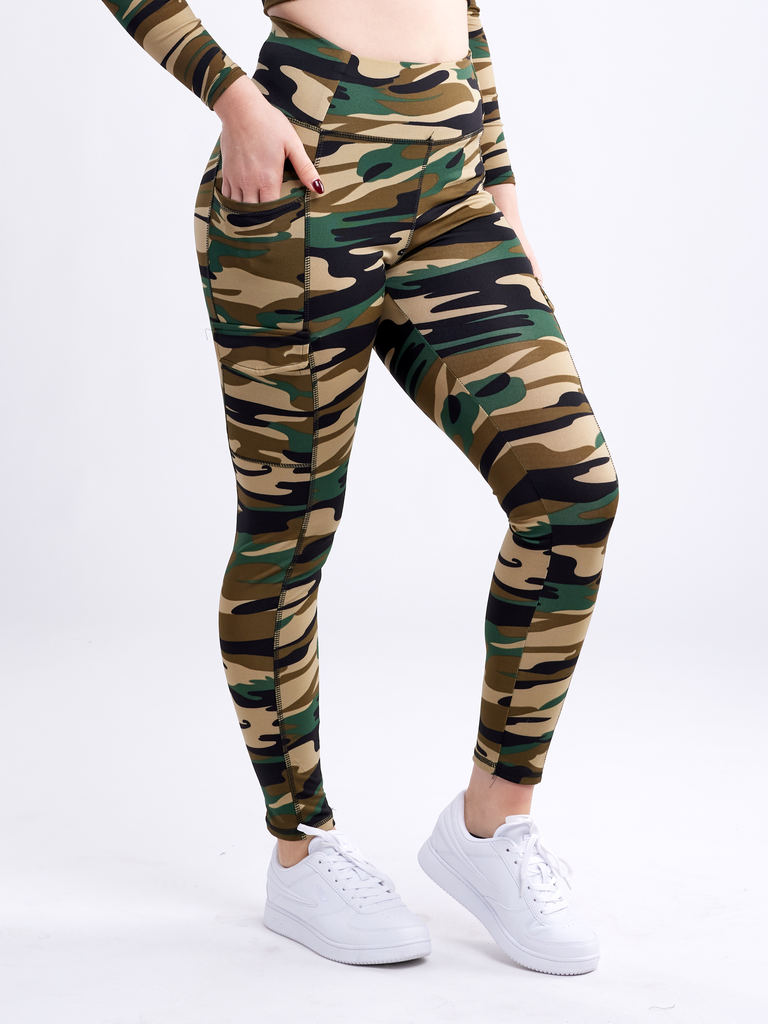 Jupiter Gear High-Waisted Tactical Leggings W Cargo Pockets - Blue Camo -  17 requests