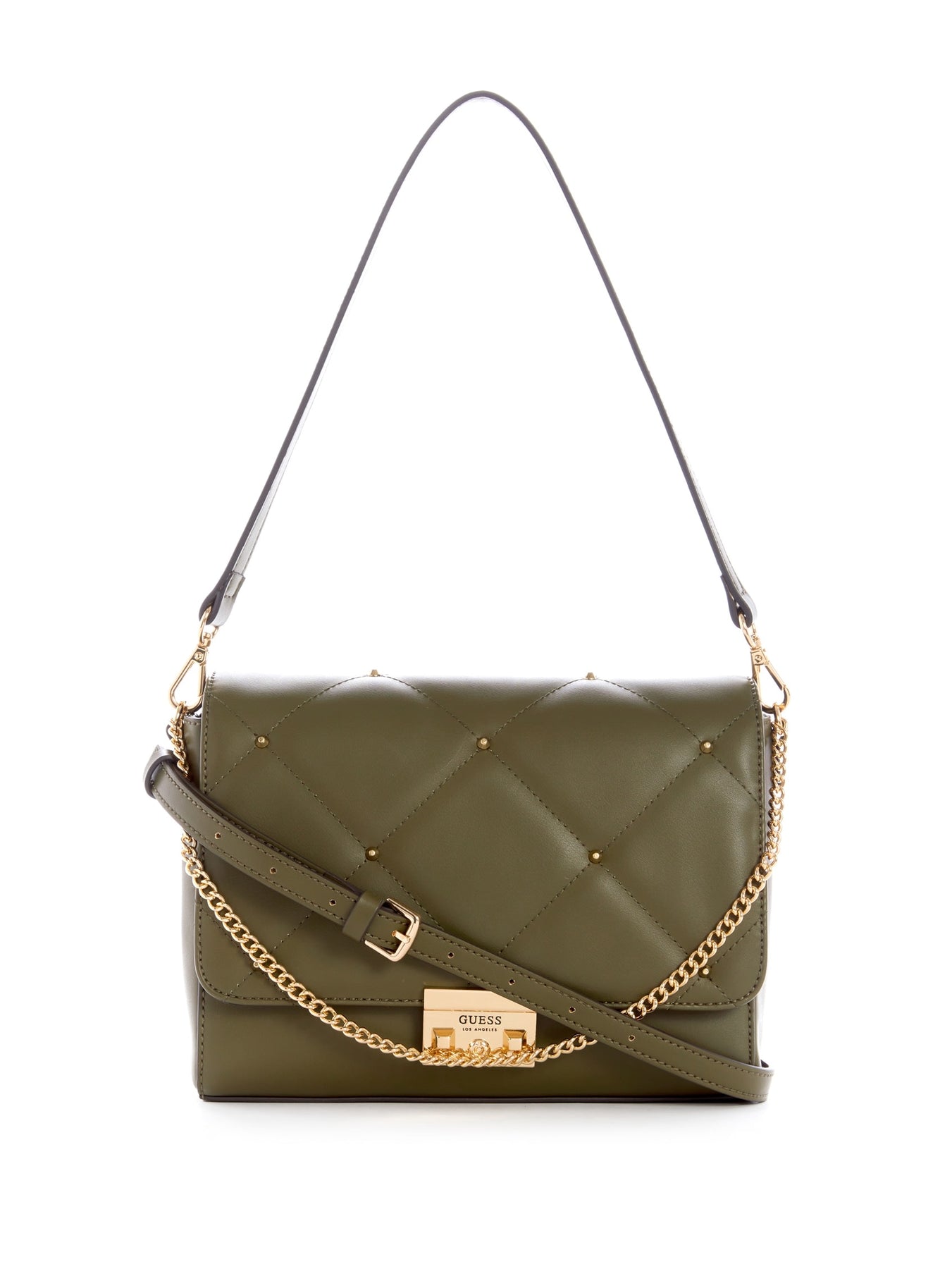 GUESS Zania quilted faux-leather women's crossbody bag -Stone / Beige