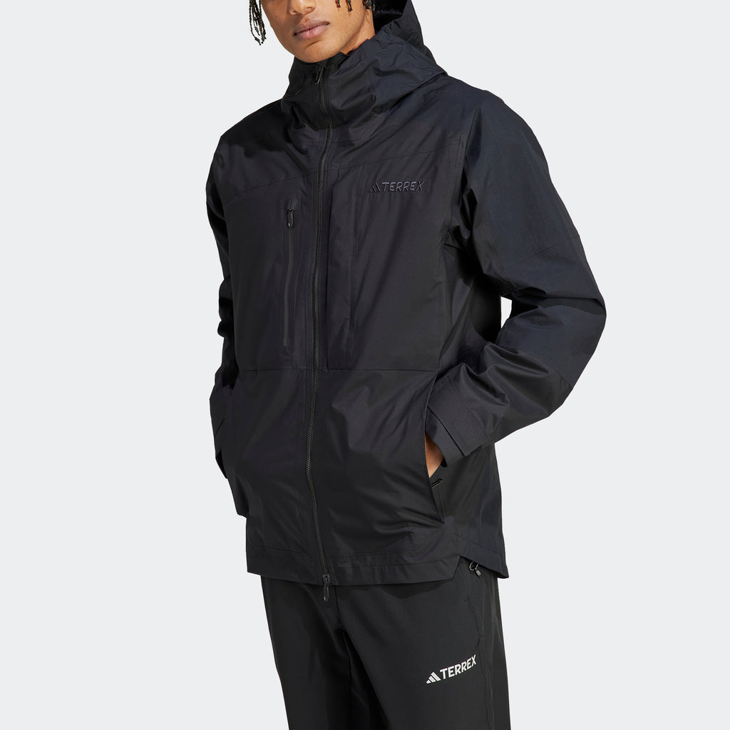 Adidas Terrex XPLORIC GORE-TEX Rain Jacket - Men - Black / Black - M