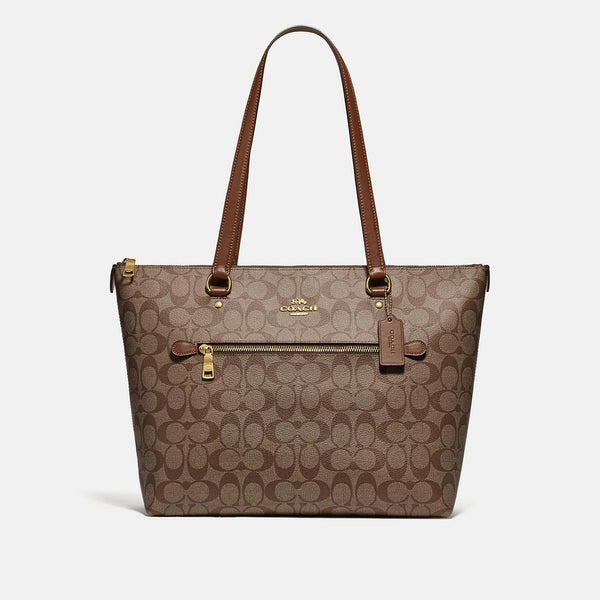 Coach Outlet Gallery Tote In Signature Canvas