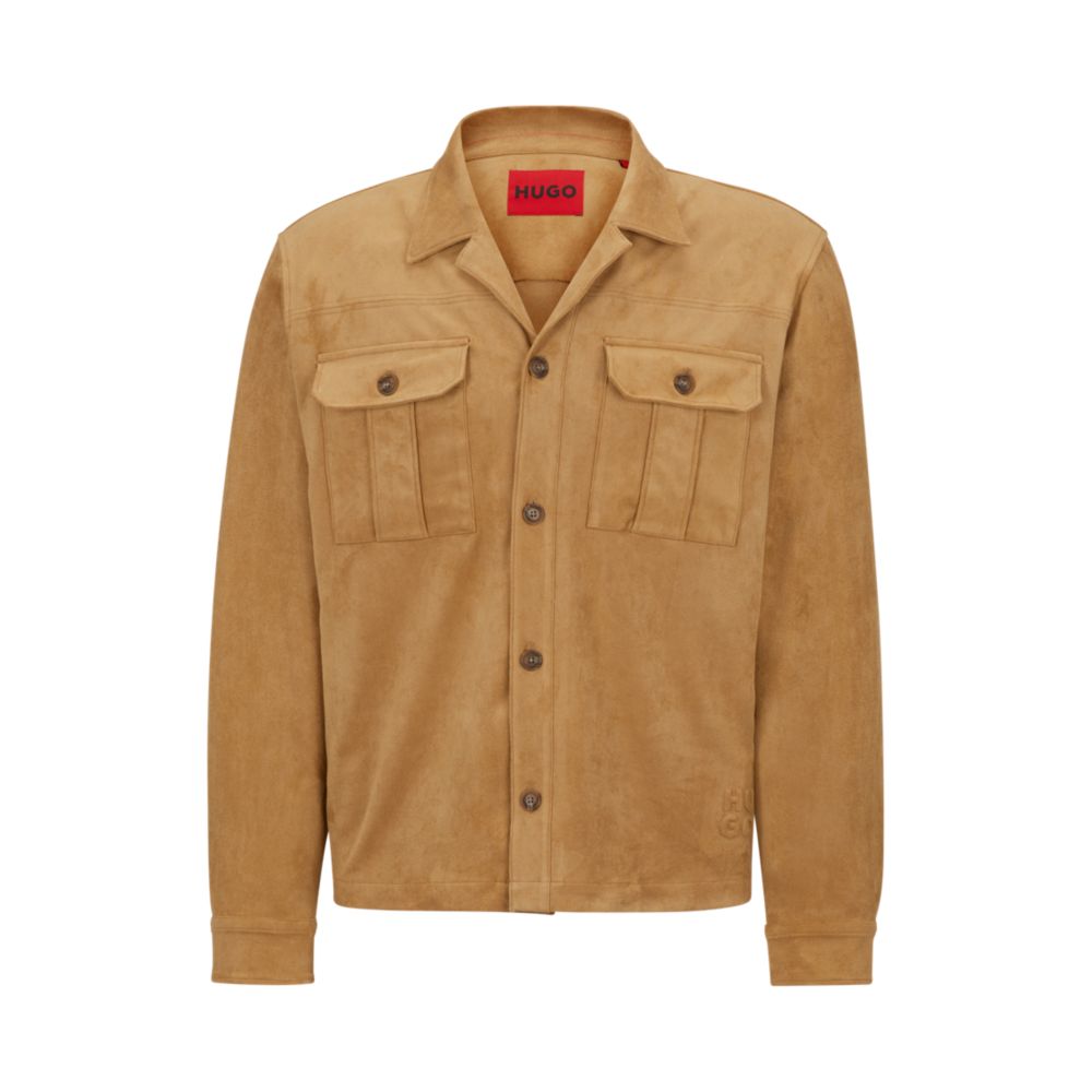 Relaxed-fit overshirt in stretch jersey