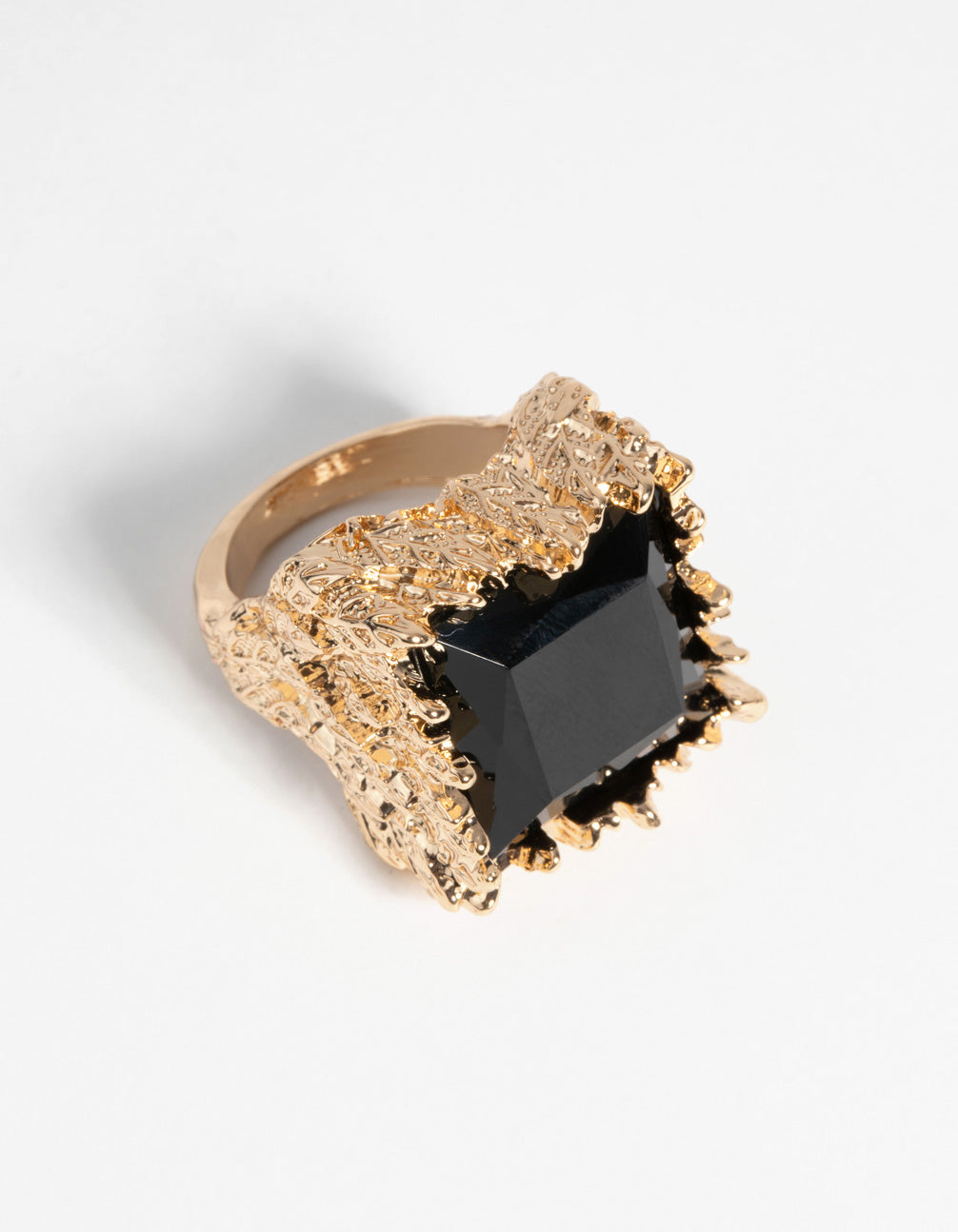 Lovisa Gold and Black Stone Ring