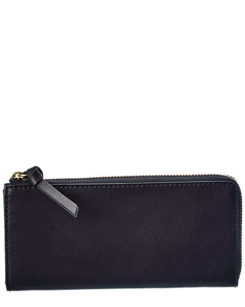 Madewell The Zip Wallet in Leather Wallet Handbags True Black : One Size