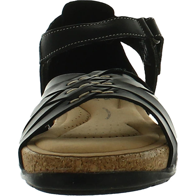 Clarks Roseville Cove Womens Leather Comfort Wedge Sandals | Shop ...