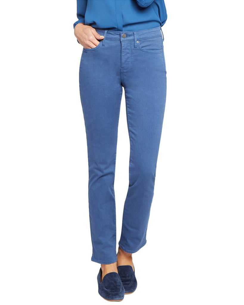 Chloe Capri Jeans In Petite With Cuffs - Crockett Blue