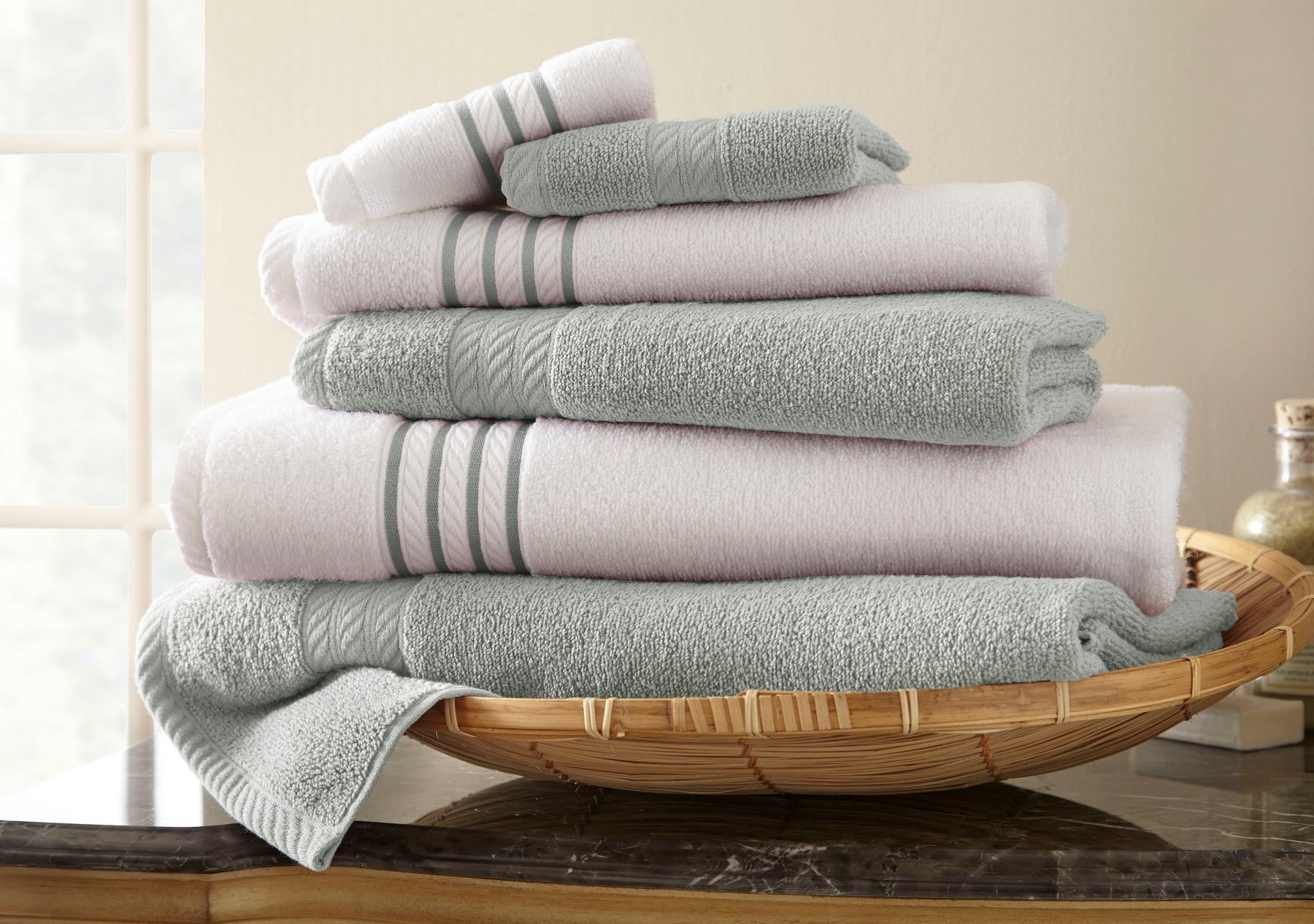 Modern Threads Quick Dry Stripe 6-piece Towel Set - On Sale - Bed