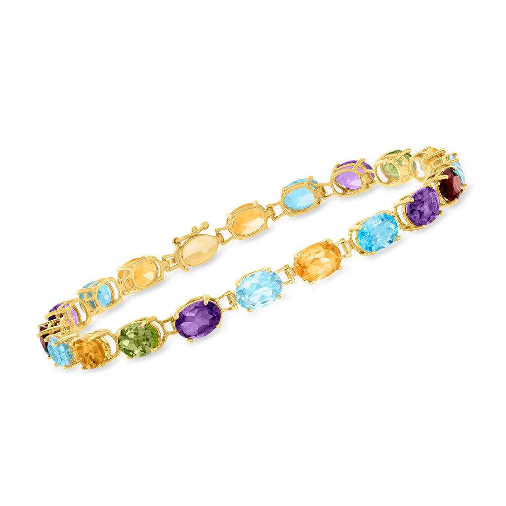 Ross-Simons Multi-stone Bracelet In 14kt Yellow Gold | Shop