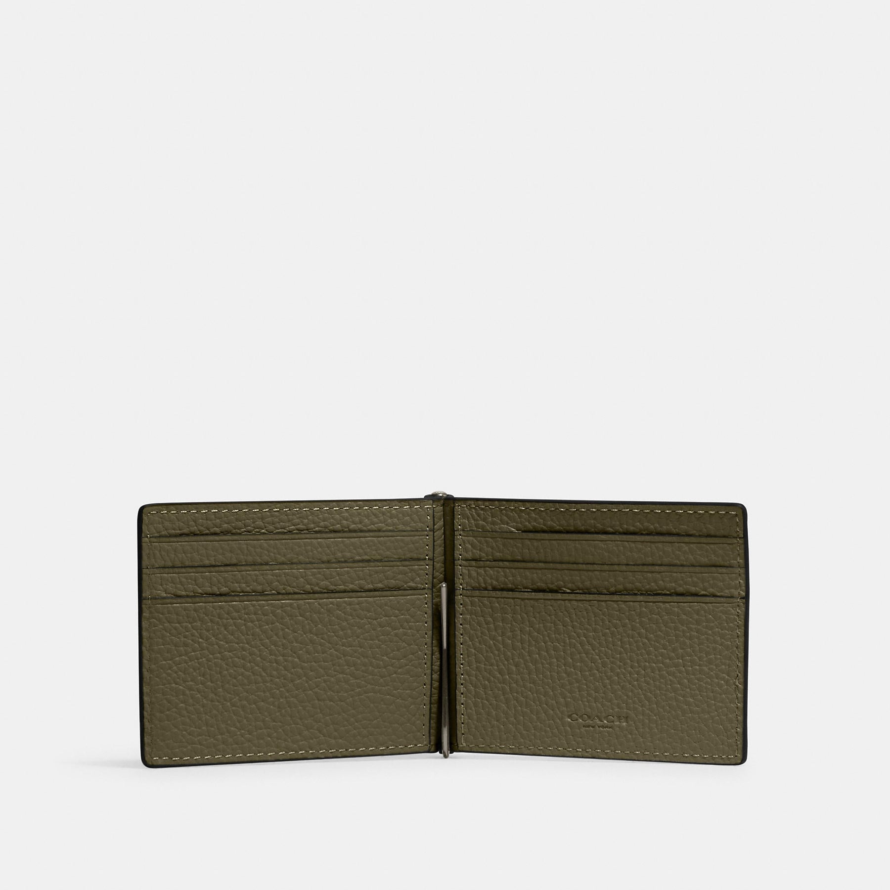 Coach Outlet Slim Money Clip Billfold Wallet In Signature Canvas
