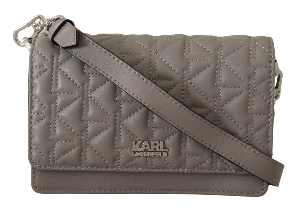 Karl Lagerfeld Wine Pebble Leather Tote Women's Bag