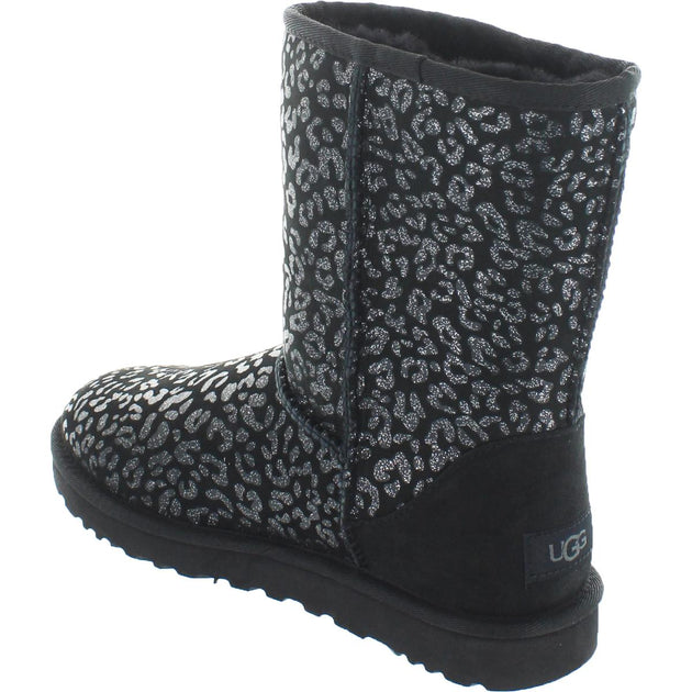 Ugg Classic Short Womens Suede Snow Leopard Winter Boots | Shop Premium ...