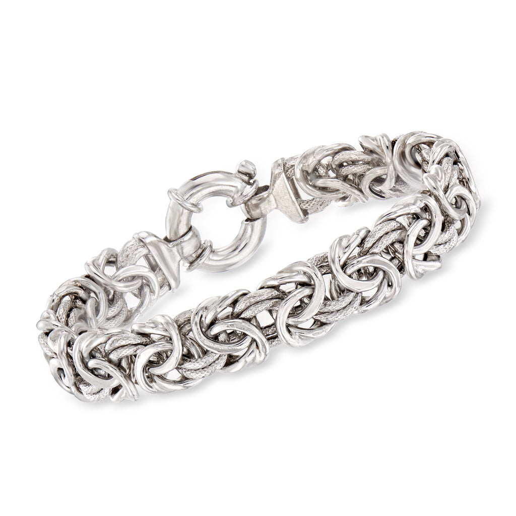 Ross-Simons Italian Sterling Silver Byzantine Bracelet | Shop