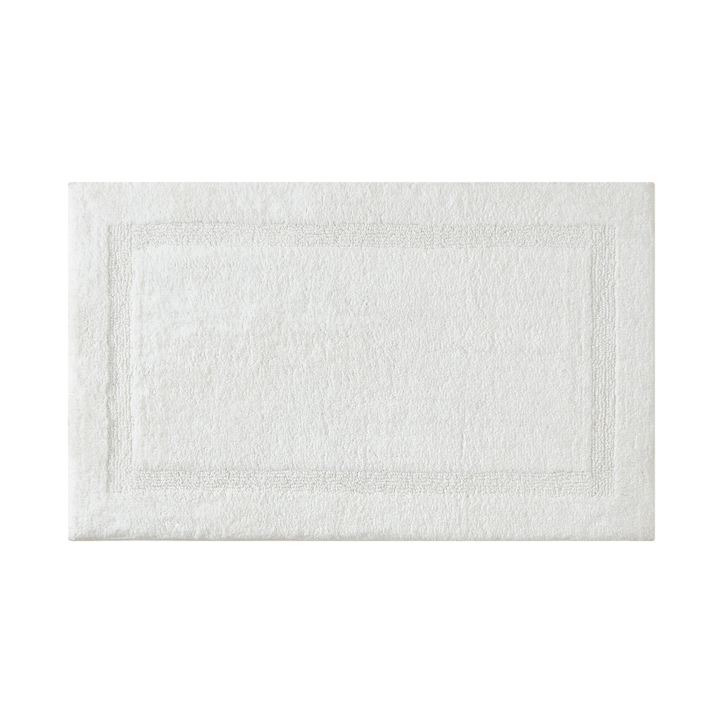 Nautica Micellar Cotton Solid Reversible 2 Piece Bath Rug Set - White