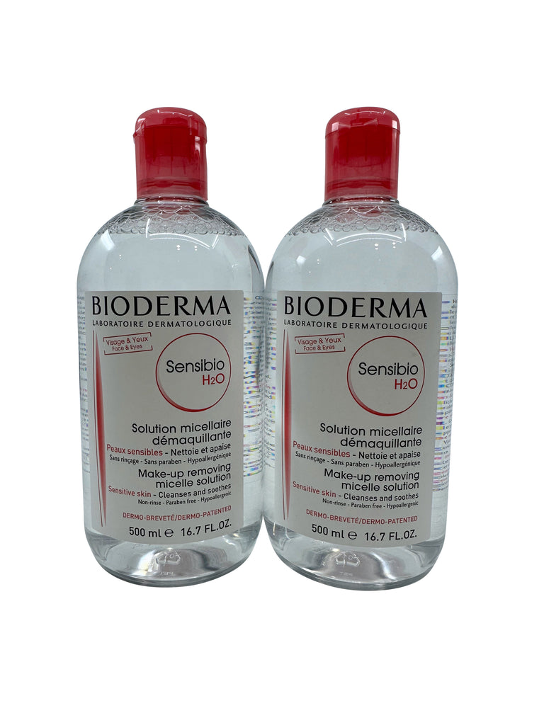Bioderma Sensibio H2O Micellar Makeup Remover Sensitive Skin 16.7 OZ Set of  2