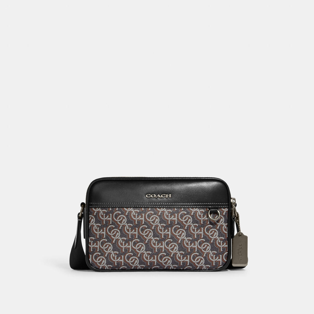 Buy the Coach Monogram Canvas Messenger Handbag Set Black