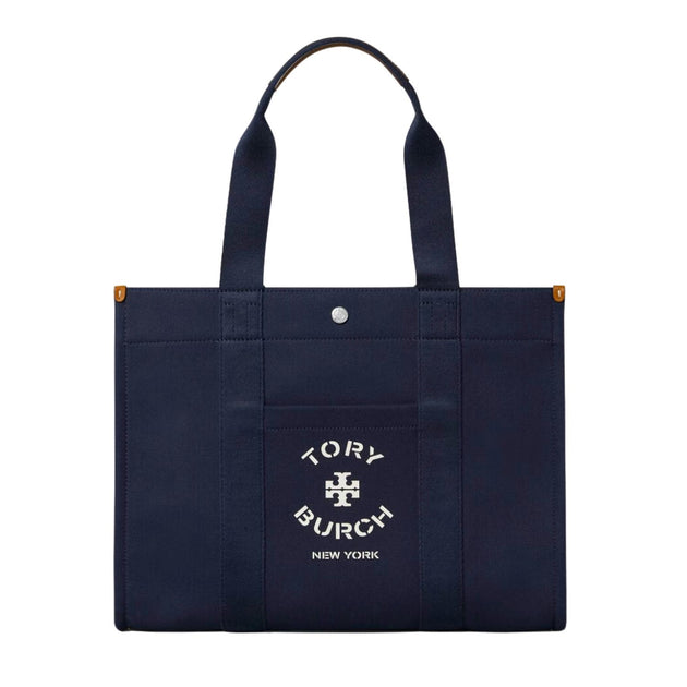 TORY BURCH Large Tory Tote In Royal Navy | Shop Premium Outlets