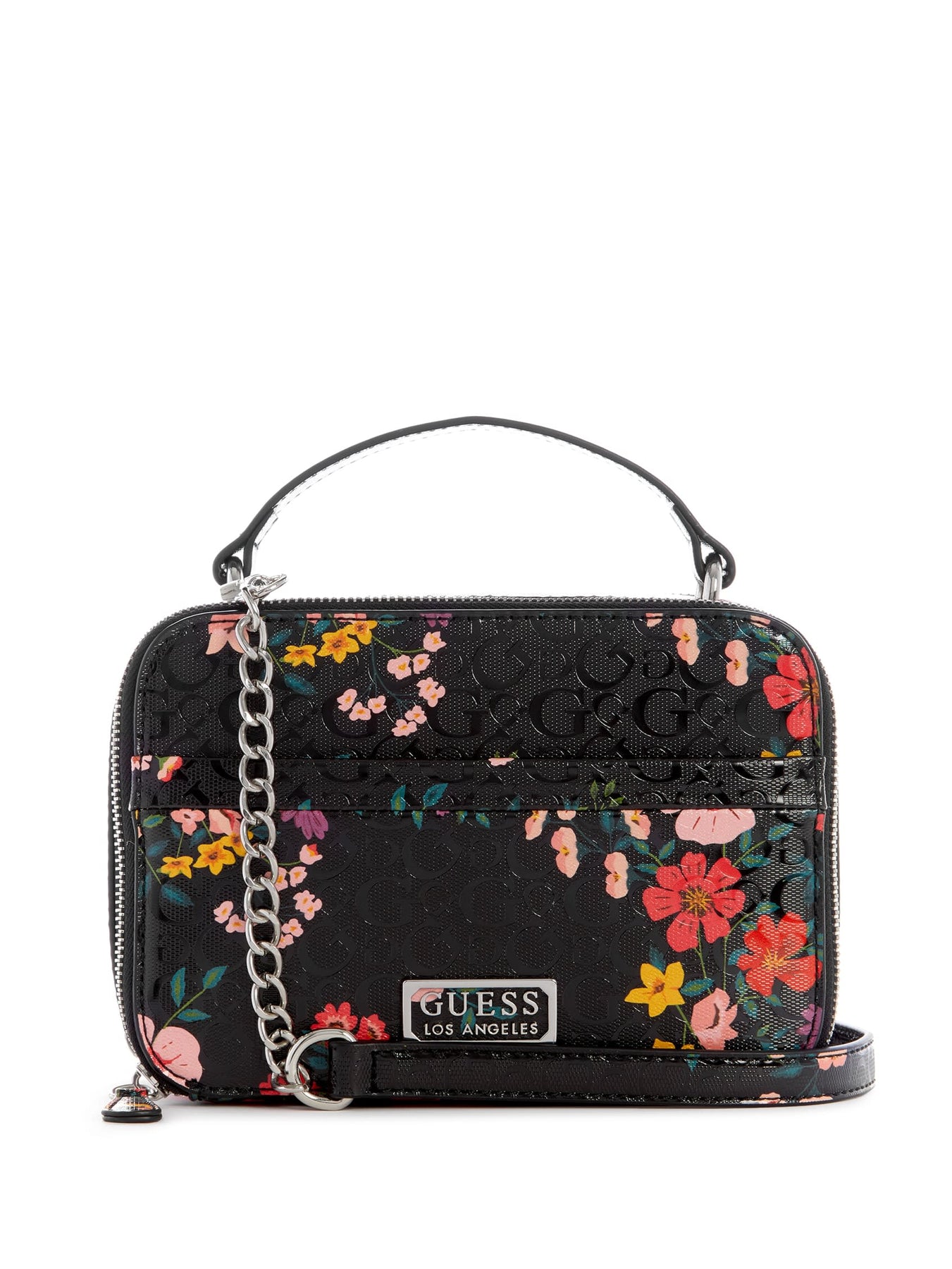 Mirabelli Quilted Mini Crossbody - Black Floral Print