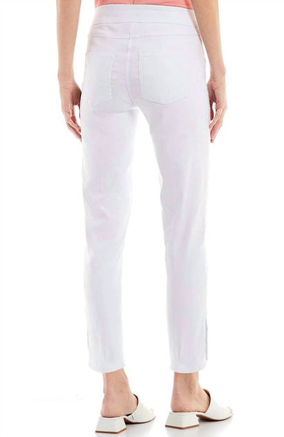 Multiples Tulip Hem Crop Pants In White | Shop Premium Outlets