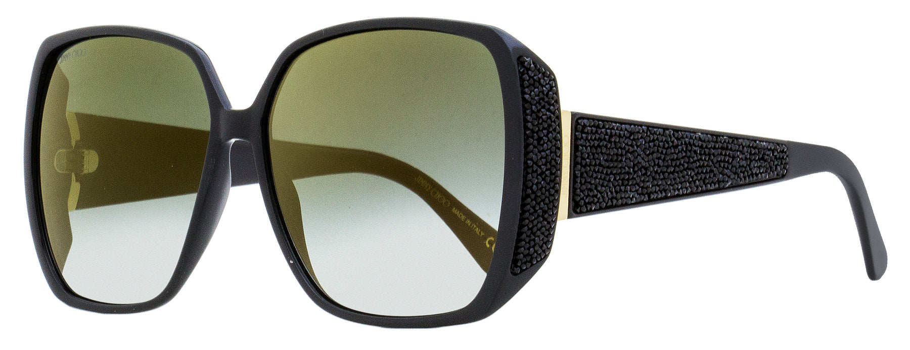  JIMMY CHOO Square Noemi Sunglasses DXF9O Black Glitter