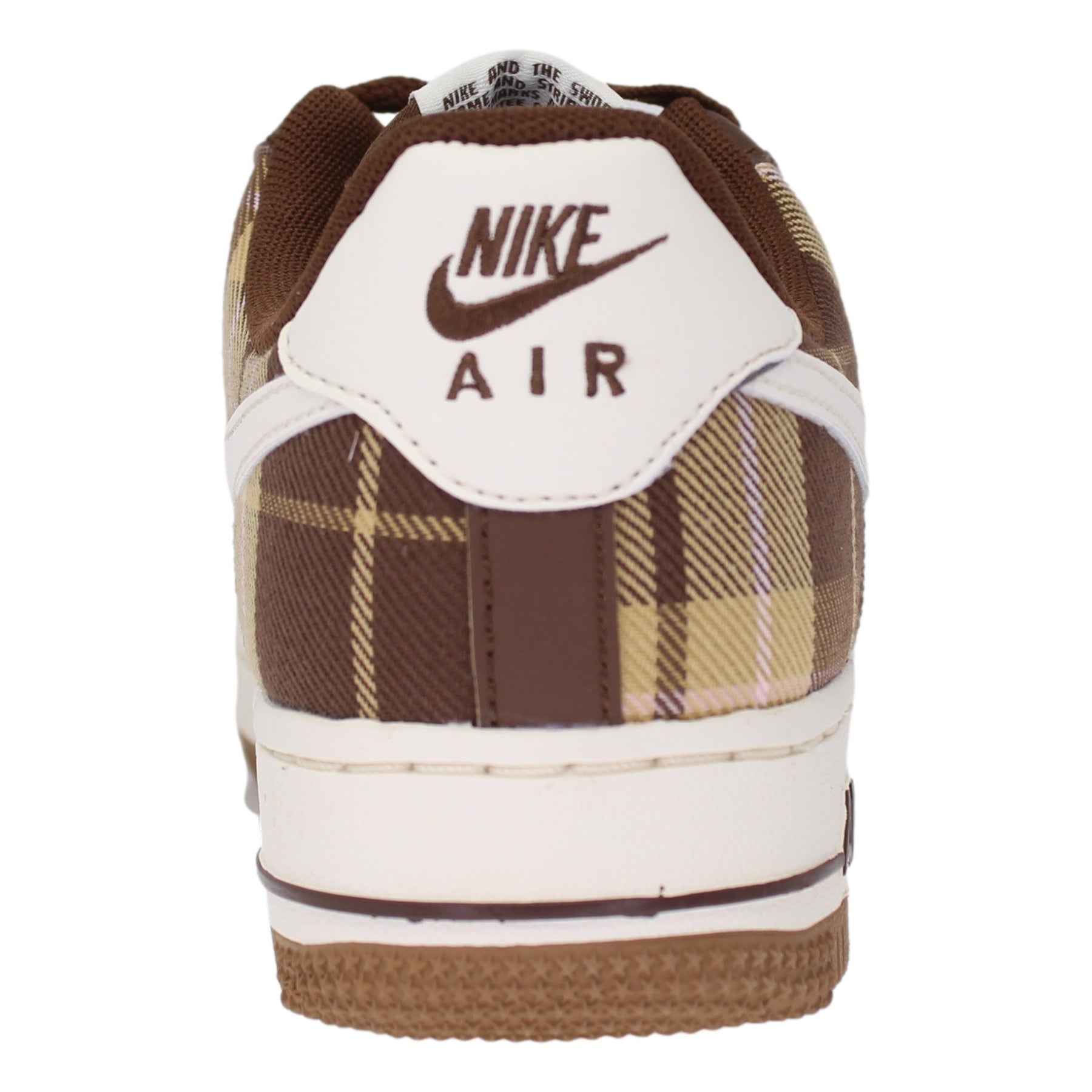 Nike AIR FORCE 1 MID '07 LX 'Brown Plaid' Brown/Beige