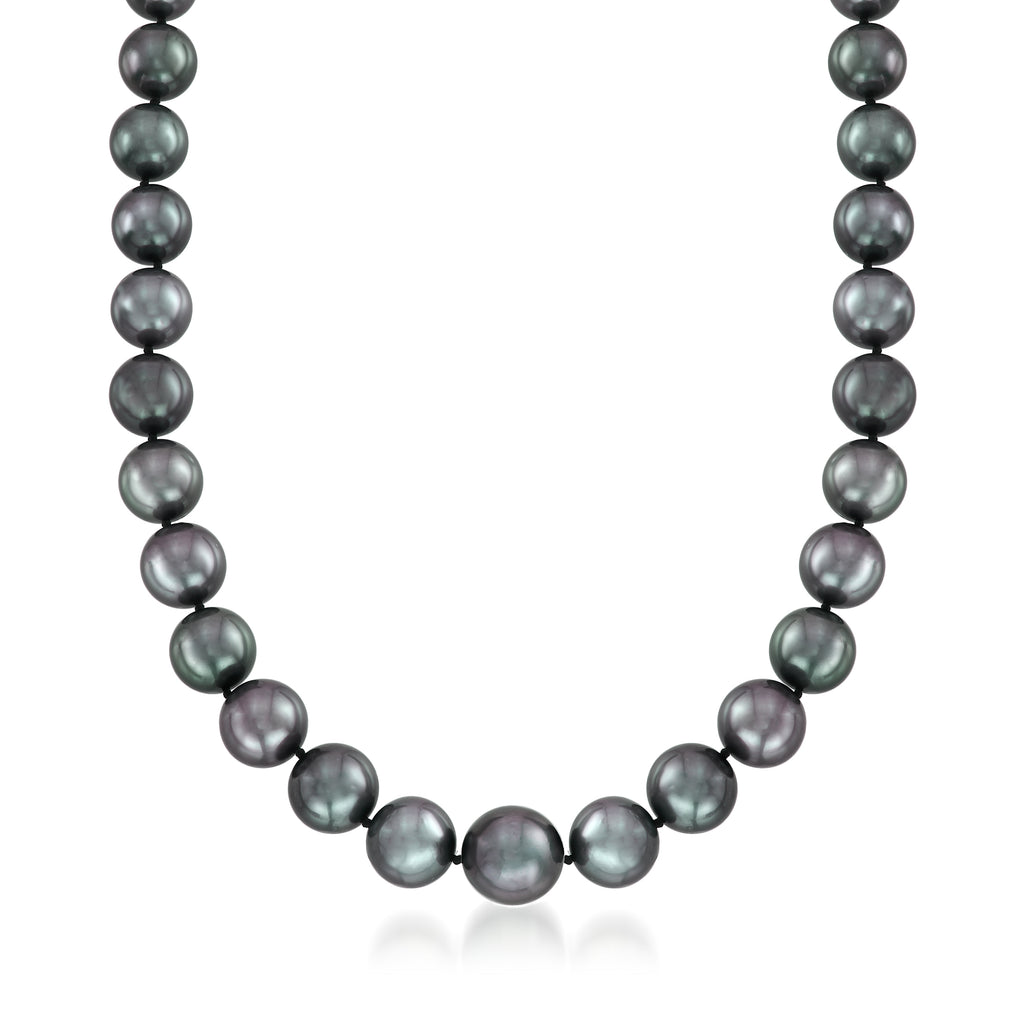 Ross-Simons 10-13mm Black Cultured Tahitian Pearl Necklace With