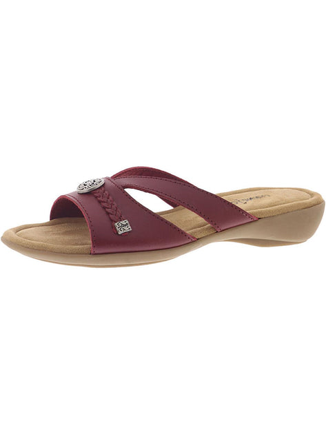 Minnetonka Siesta Womens Leather Slip On Slide Sandals | Shop Premium ...