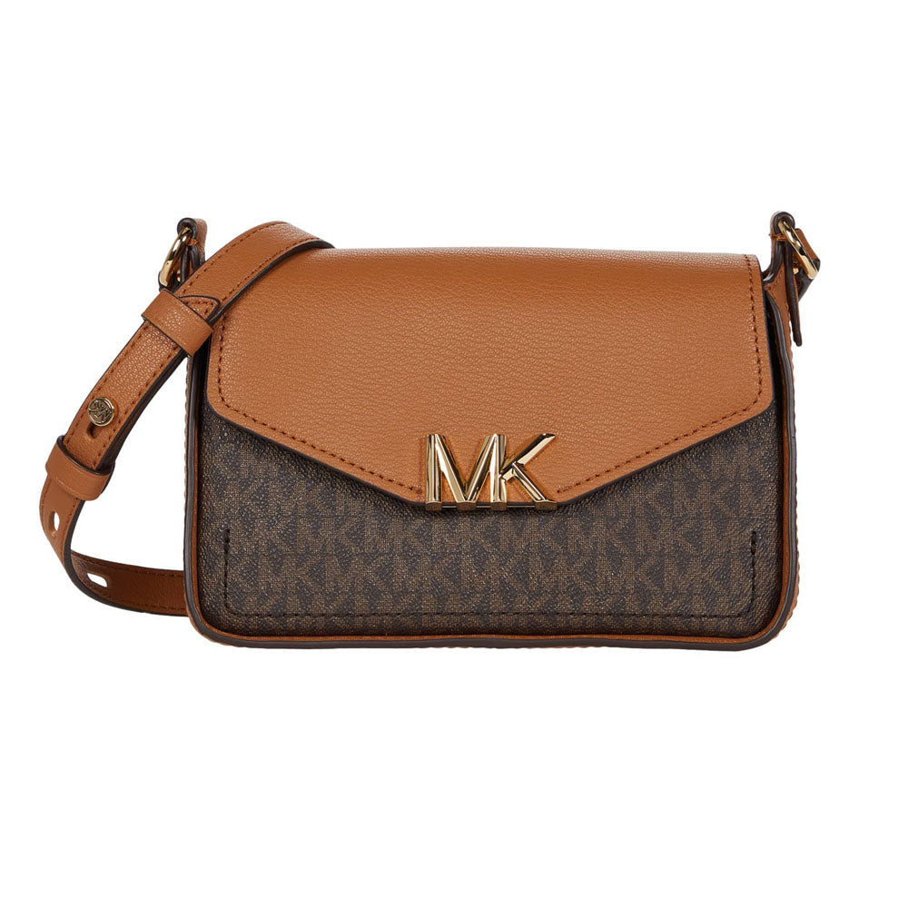 Michael Kors Women Leather Crossbody Purse Messenger Bag Handbag Brown  Luggage