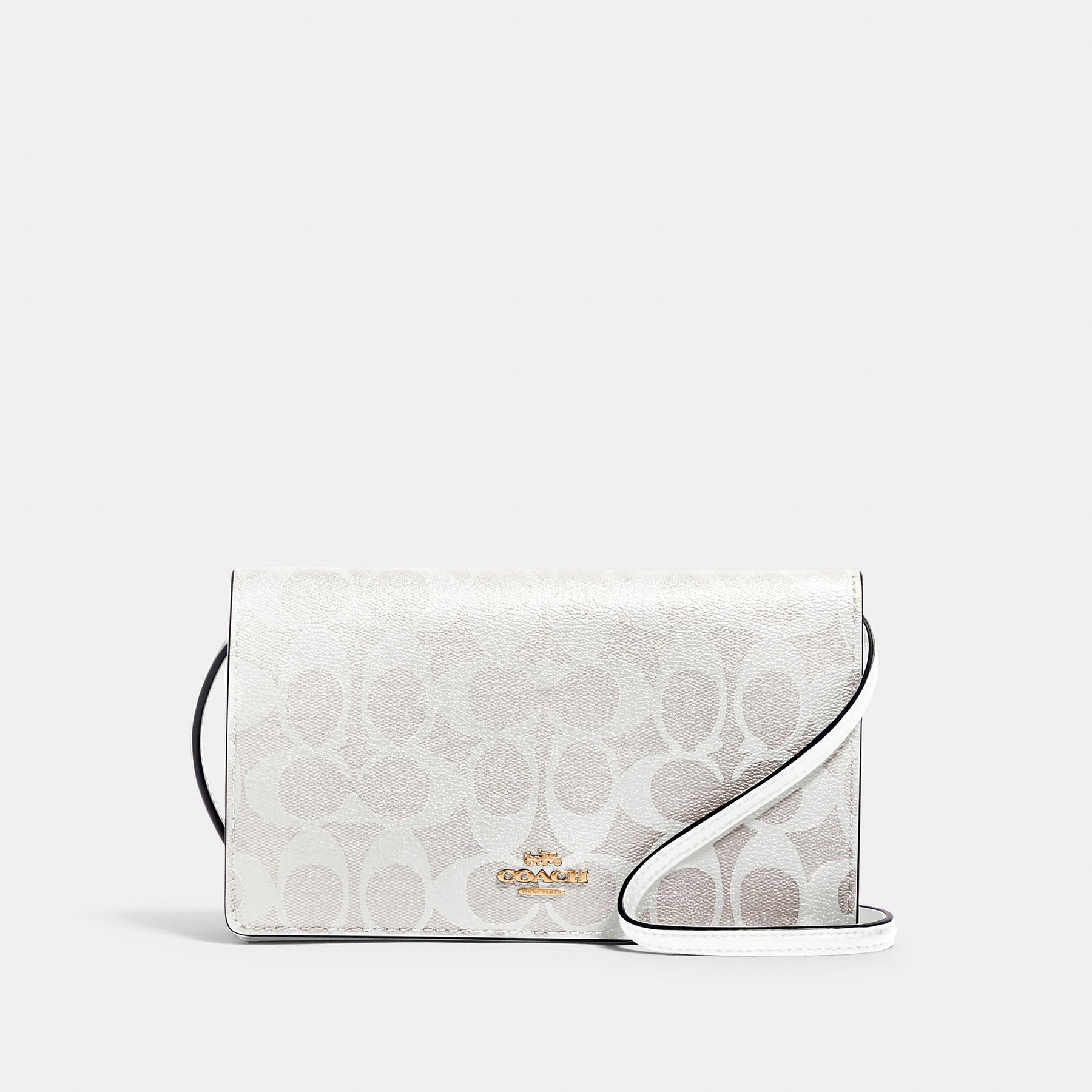 COACH OUTLET®  Boxed Anna Foldover Clutch Crossbody And Card Case Set In  Blocked Signature Canvas