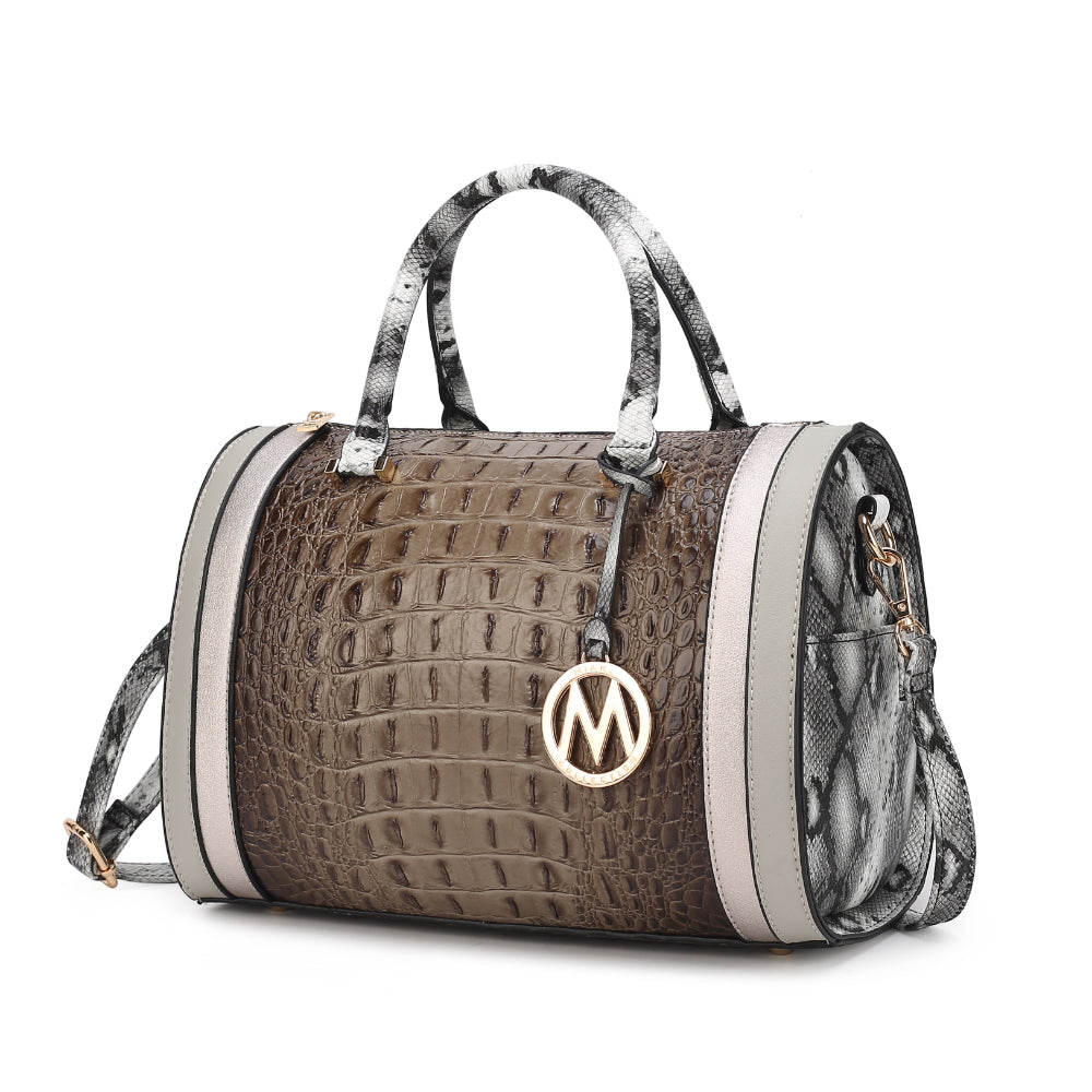 MKF Collection Fula Signature Satchel Handbag by Mia K. 