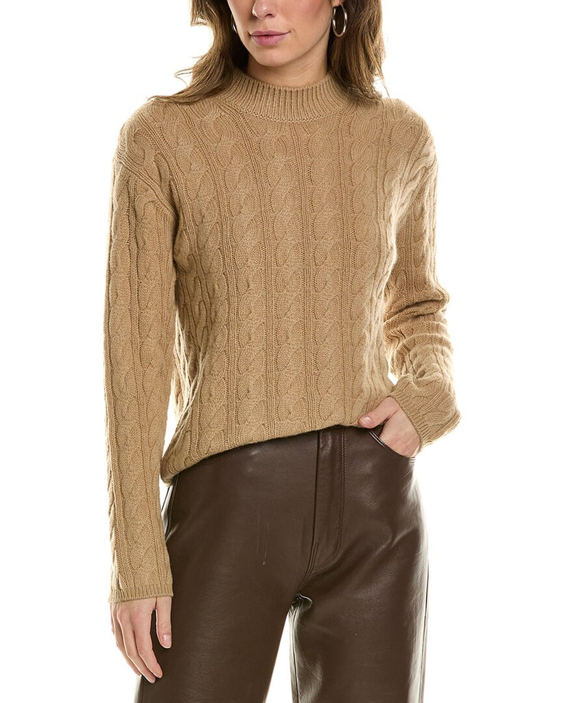 Twisted-cable cashmere-blend sweater