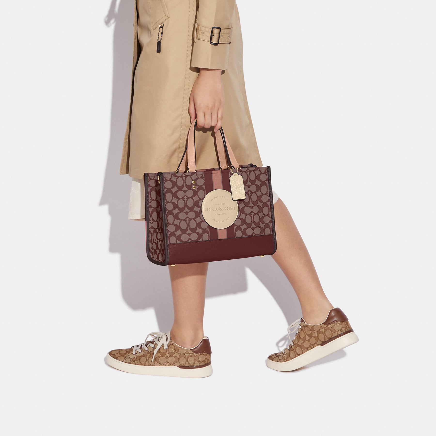 Coach Outlet Dempsey Carryall In Signature Jacquard With Stripe