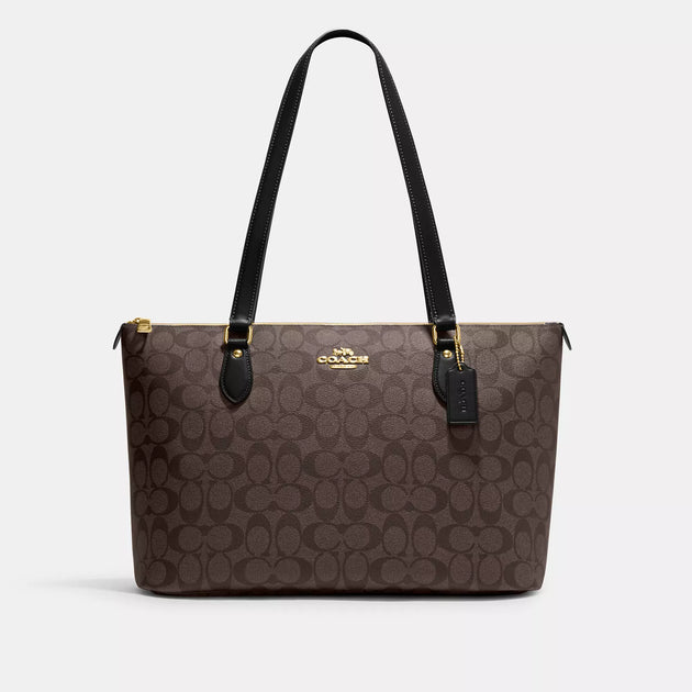 Coach Outlet Gallery Tote In Signature Canvas | Shop Premium Outlets