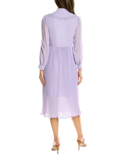 BURRYCO Pleated Lace Midi Dress | Shop Premium Outlets