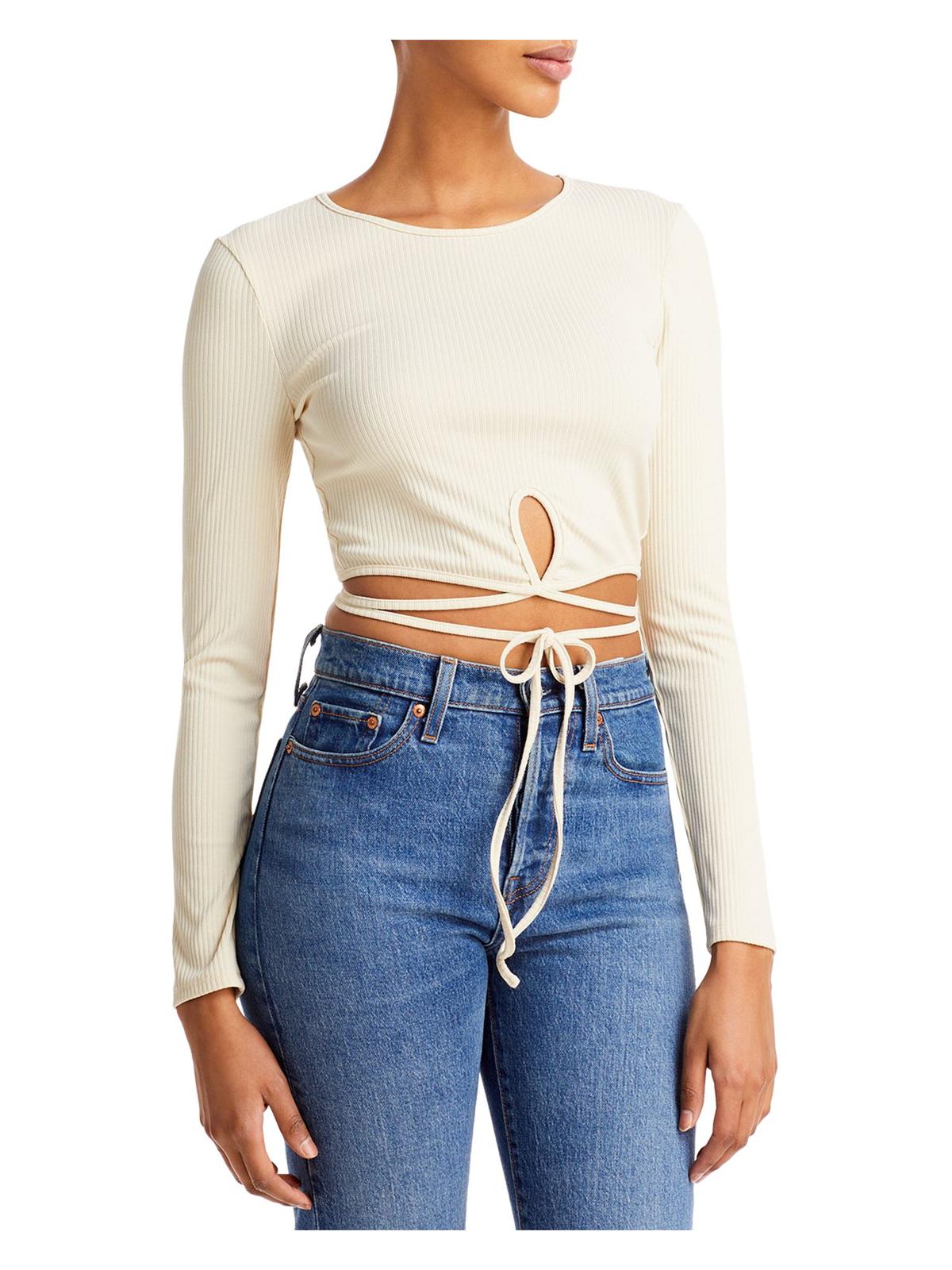 ASTR the Label Elaina Womens Keyhole Tie Front Cropped | Shop