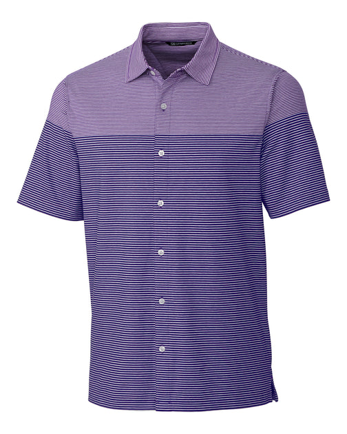 Cutter & Buck Pioneer Engineered Mens Stripe Button Front Shop