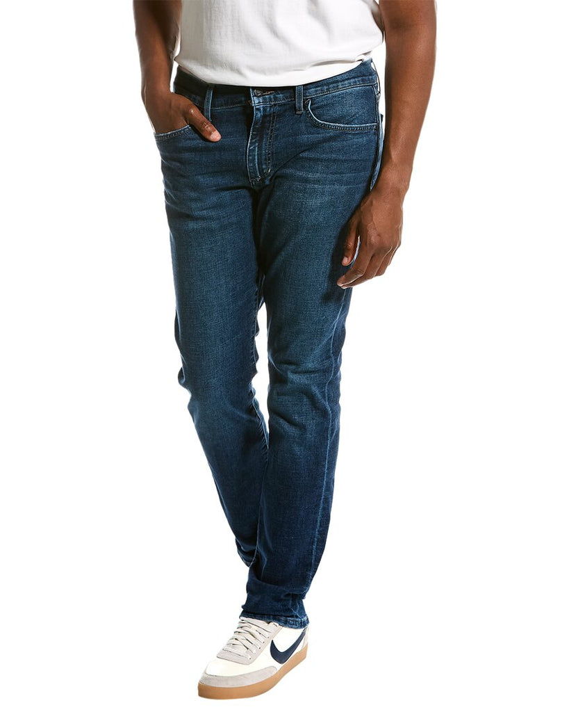 Slim-fit jeans in stonewashed gray Italian stretch denim