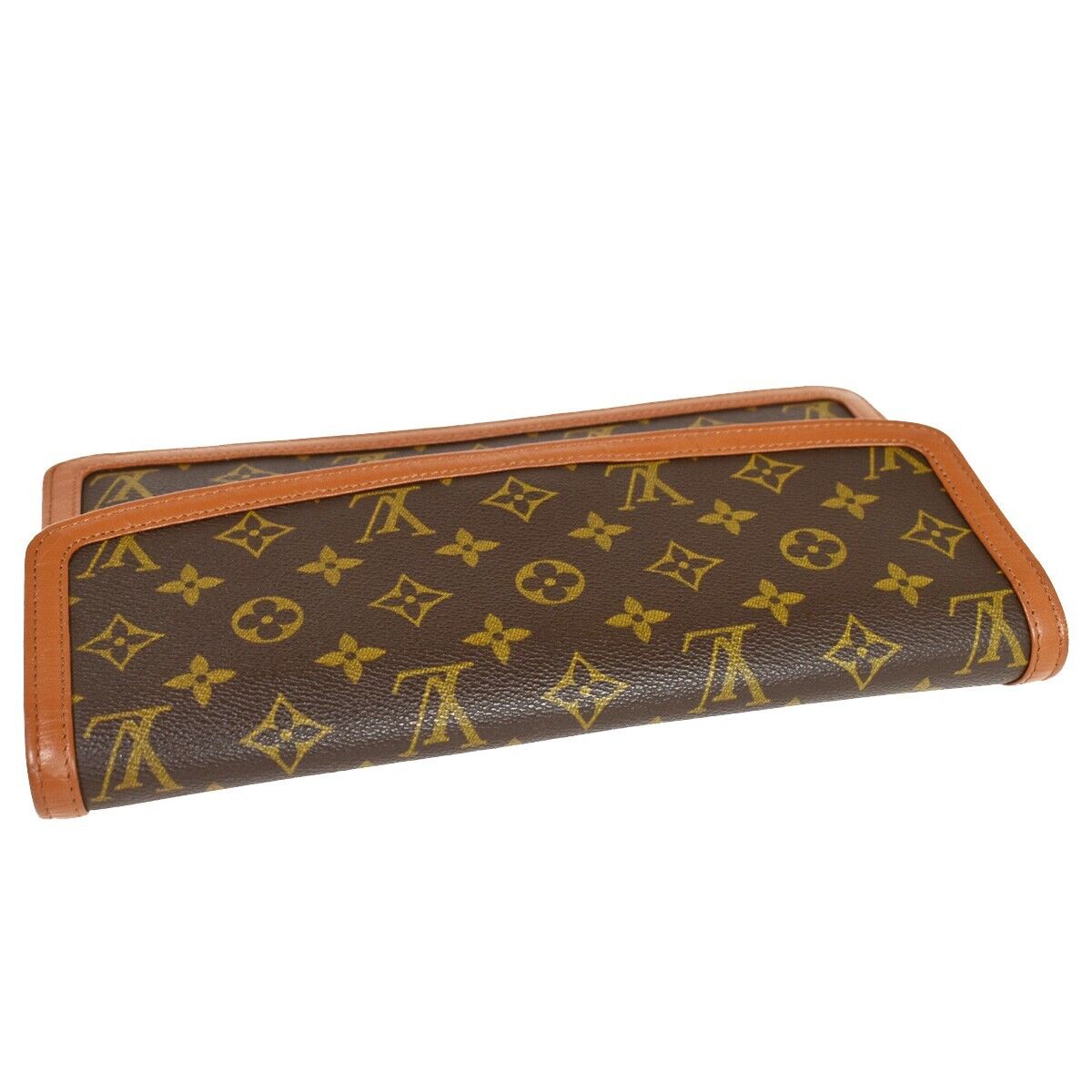 Louis Vuitton Pochette Dame Brown Canvas Clutch Bag (Pre-Owned)