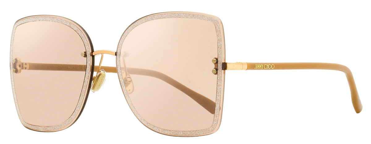 Jimmy Choo Women's Square Sunglasses Leti Fib2s Nude/gold 62mm