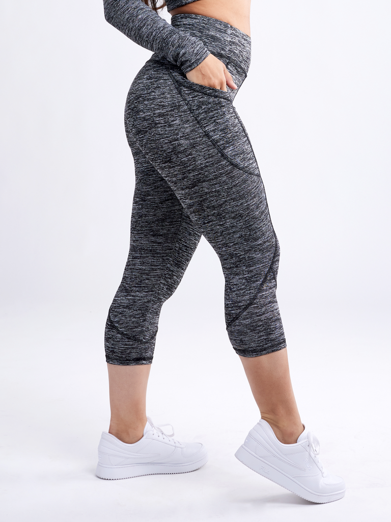 High-Waisted Criss-Cross Training Leggings with Hip Pockets 