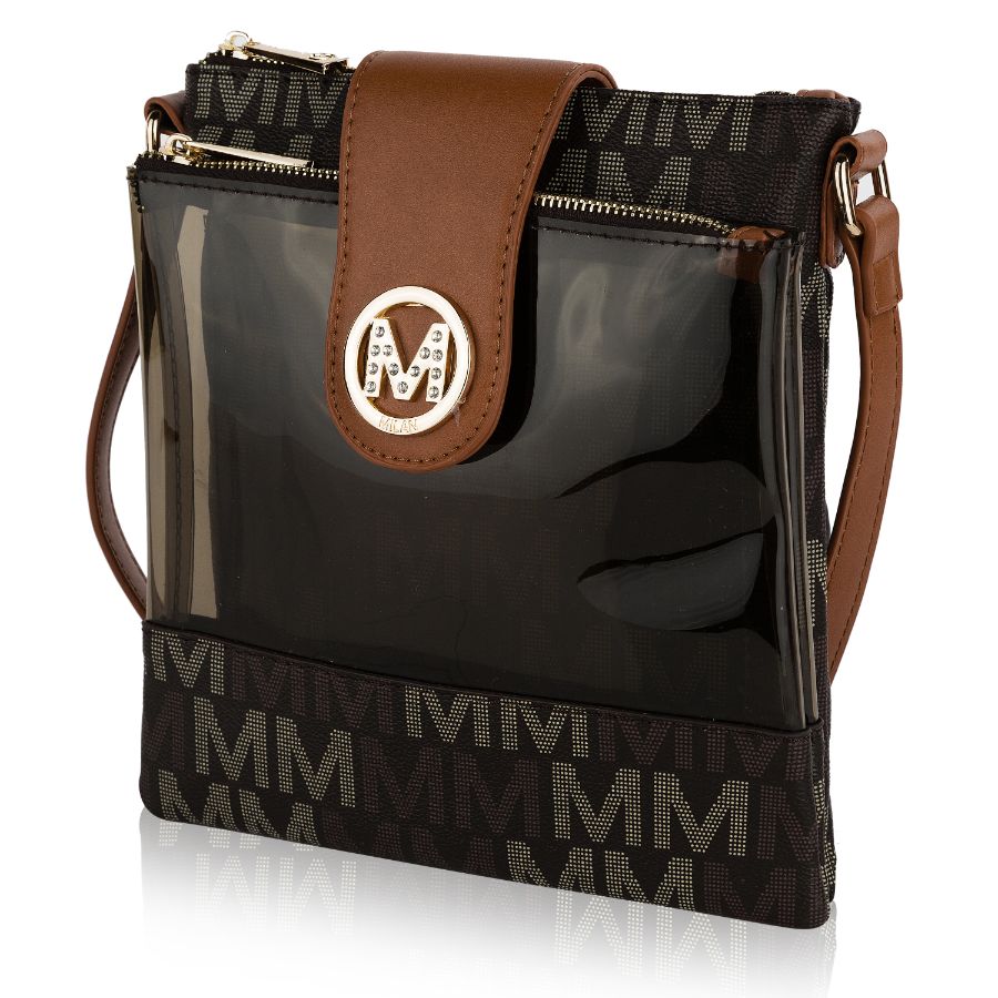 MKF Collection by Mia K. Evanna 3 Pcs Crossbody Handbag 3 Pieces Set - Brown - Small