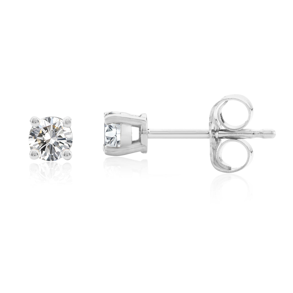 Vir Jewels 14K White Gold Screw Backs Replacement For Stud Earrings (1  piece)